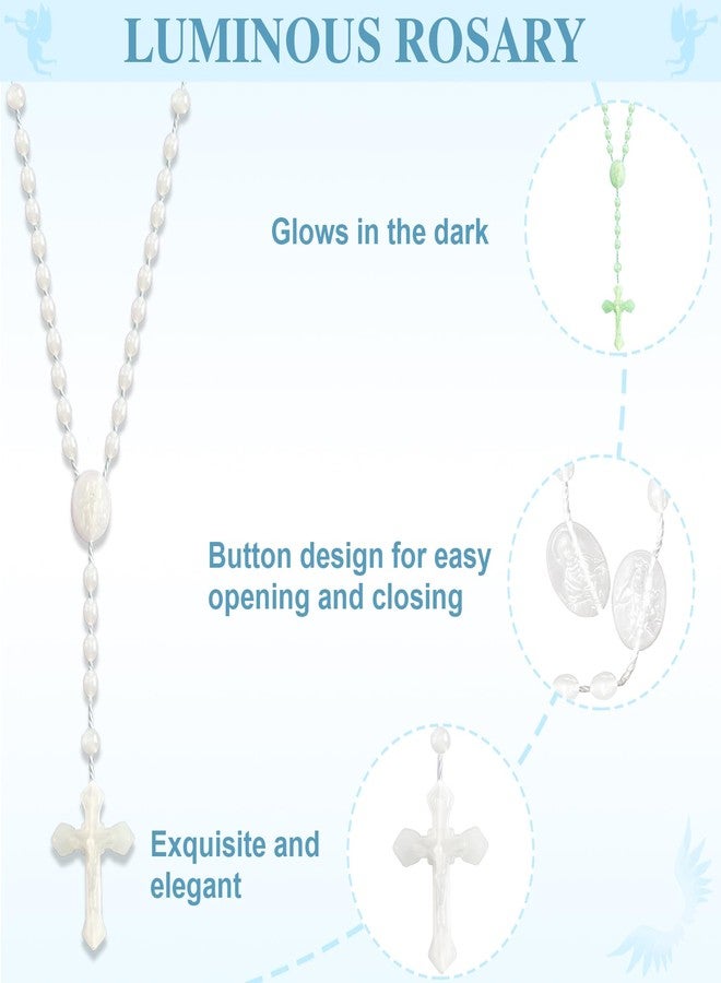 ZYFLSQ 72 Pcs Plastic Rosaries in Bulk, 17 Inch Glow in The Dark Rosary Beads Bulk Rosaries Catholic, First Communion Gifts Catholic Gifts - Image 2